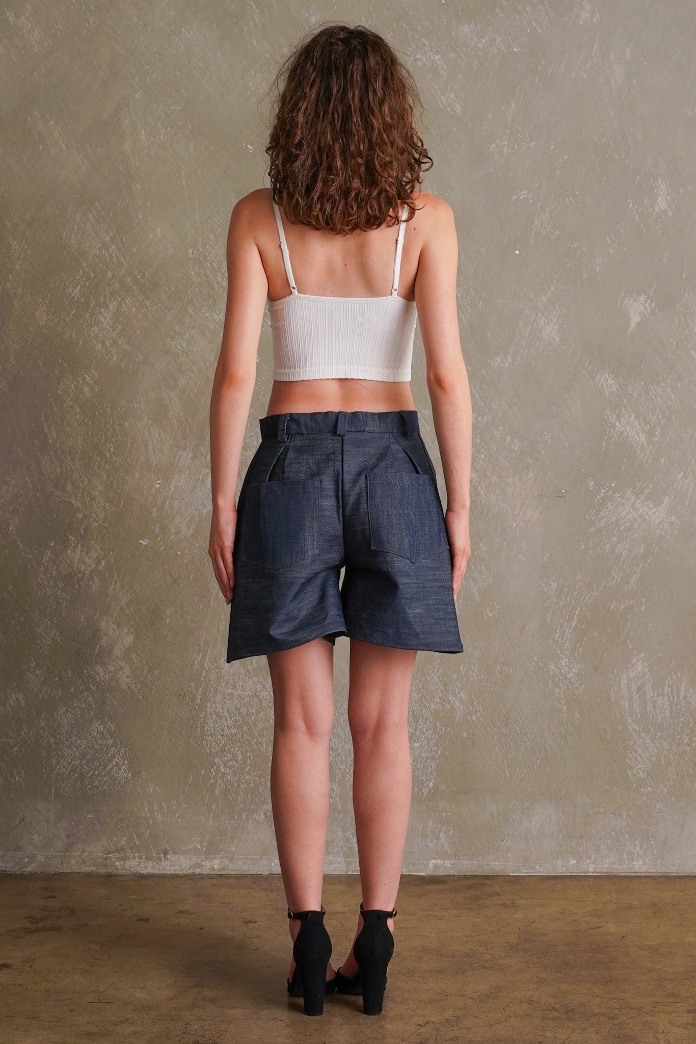 High-Waist Denim Shorts